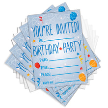 Load image into Gallery viewer, Kids Birthday Party Invitations - Blue
